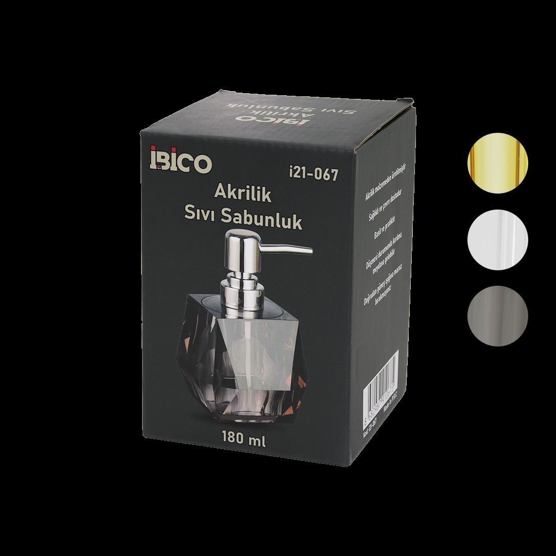 Royaleks Sıvı Sabunluk 180 ml Akrilik Mika Kristal görsel 4