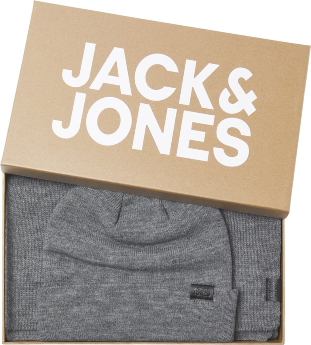 Jack & Jones Gri-Melanj Erkek Bere&atkı Seti 12163827 görsel 7
