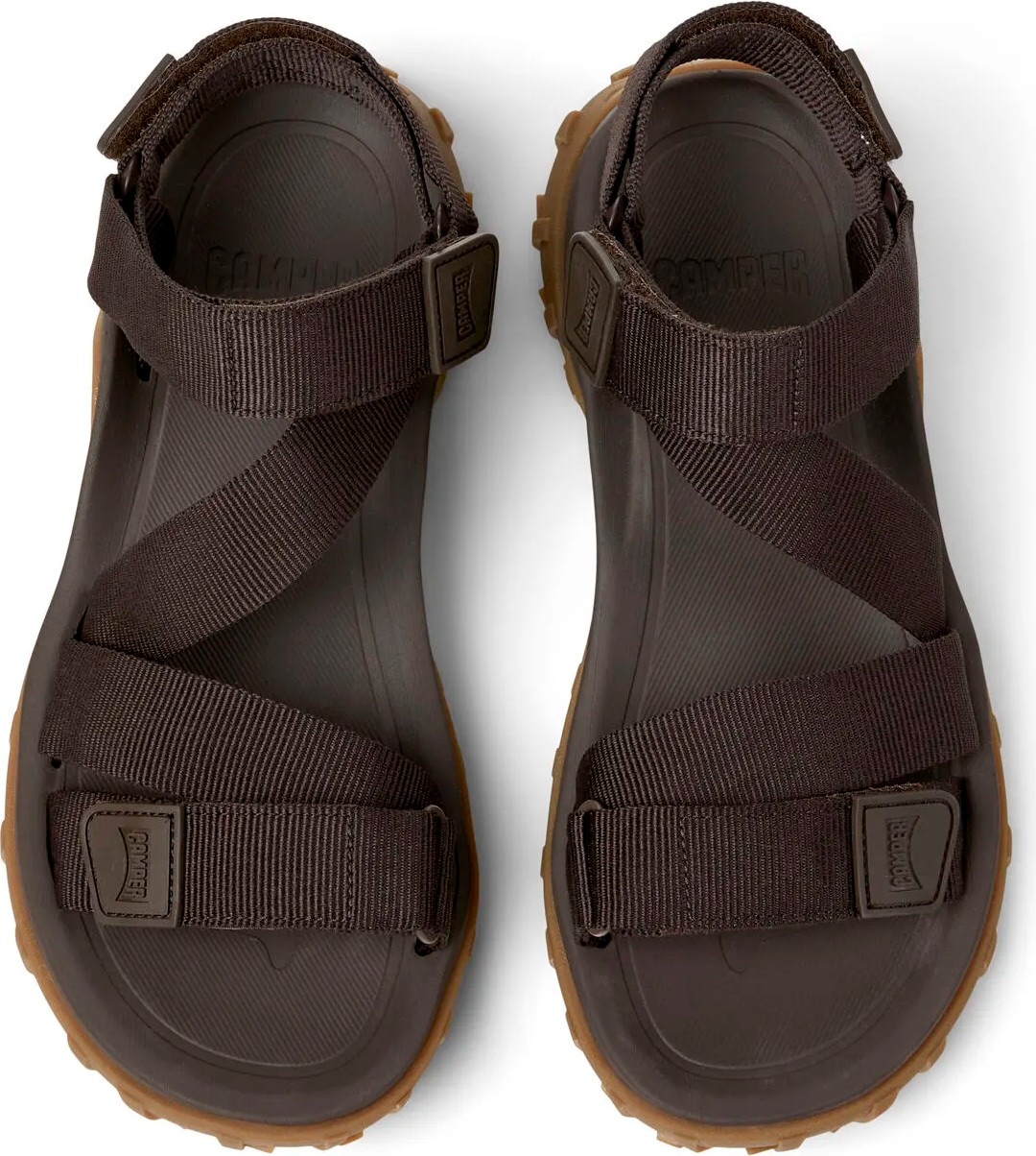 Camper %100 Geri Dönüştürülmüş Polyester Koyu Kahve Erkek Sandalet Drift Trail Sandal görsel 3