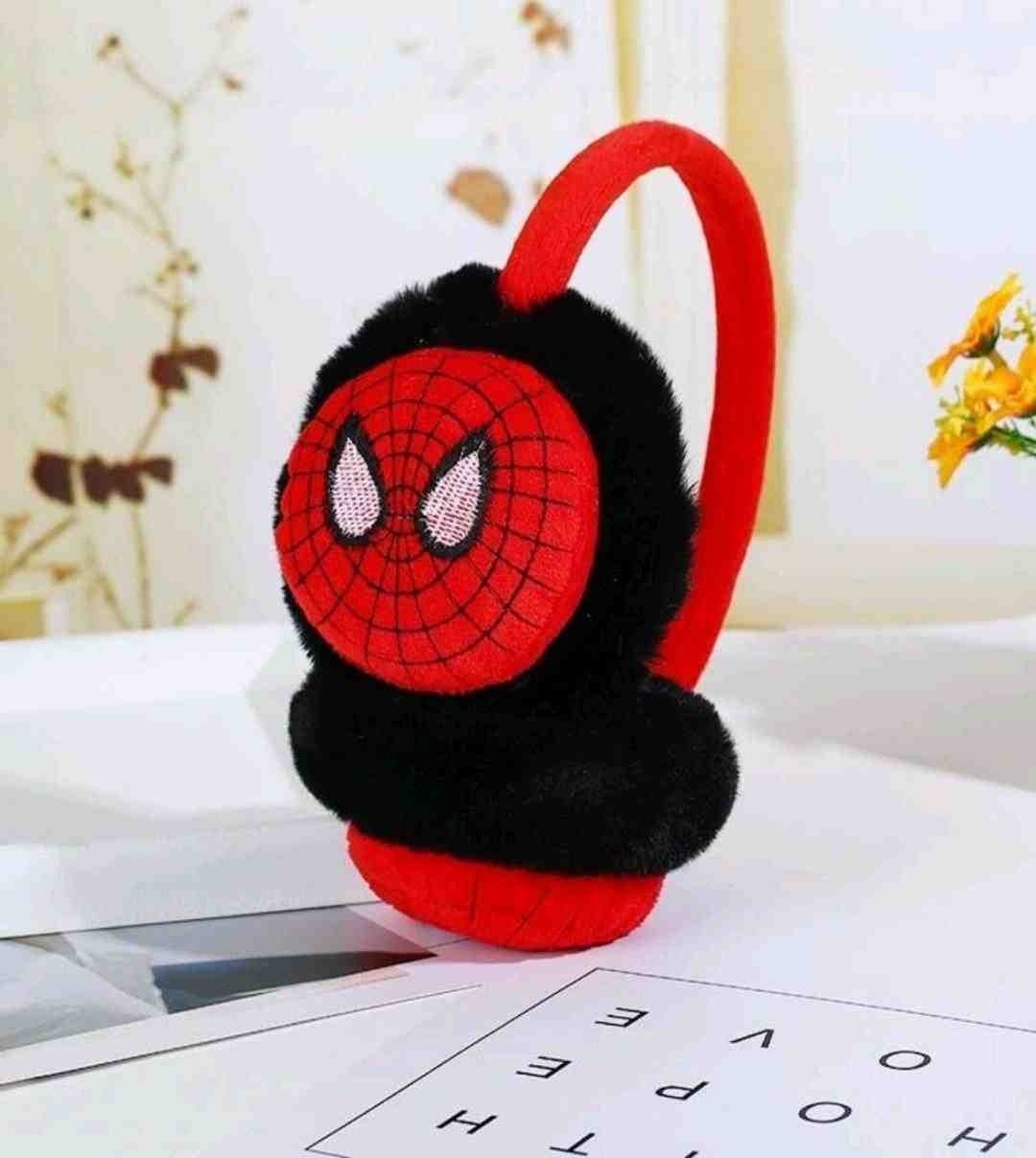 Reborn Design Kırmızı Renk Süper Kahraman Amblemli Kulaklık Kış Sezonu İçin görsel 5