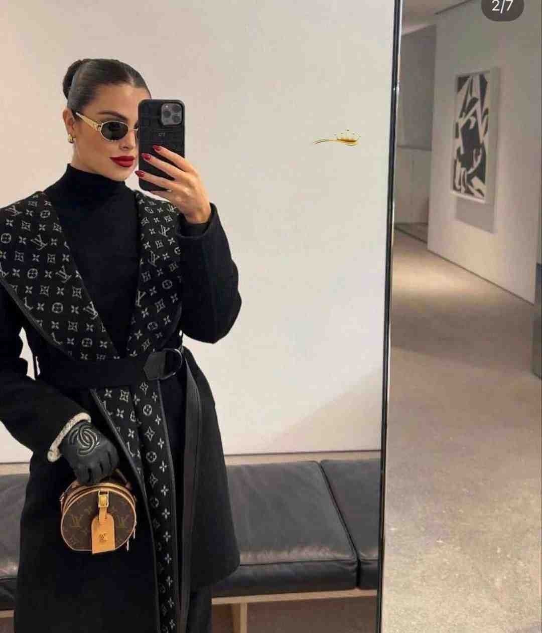Evlium Kemerli Standart Beden Kadın Kaşe Kaban görsel 2