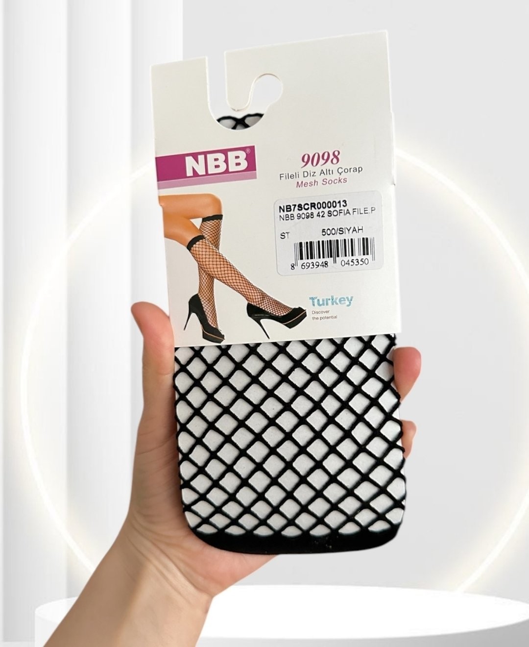 Intive Lingerie Nbb Sofia Orta File Burunlu Standart Beden Dayanıklı Diz Altı Çorap görsel 3