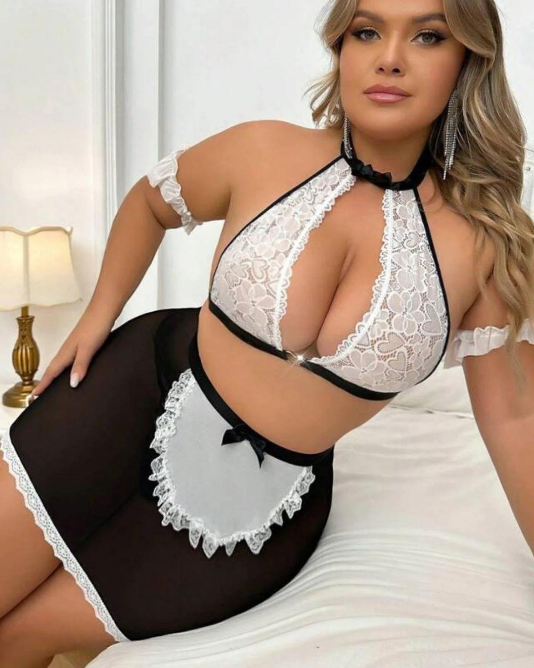 Noctiva Fantazi Alımlı Halkalı Dantelli Babydol Gecelik GMS9235