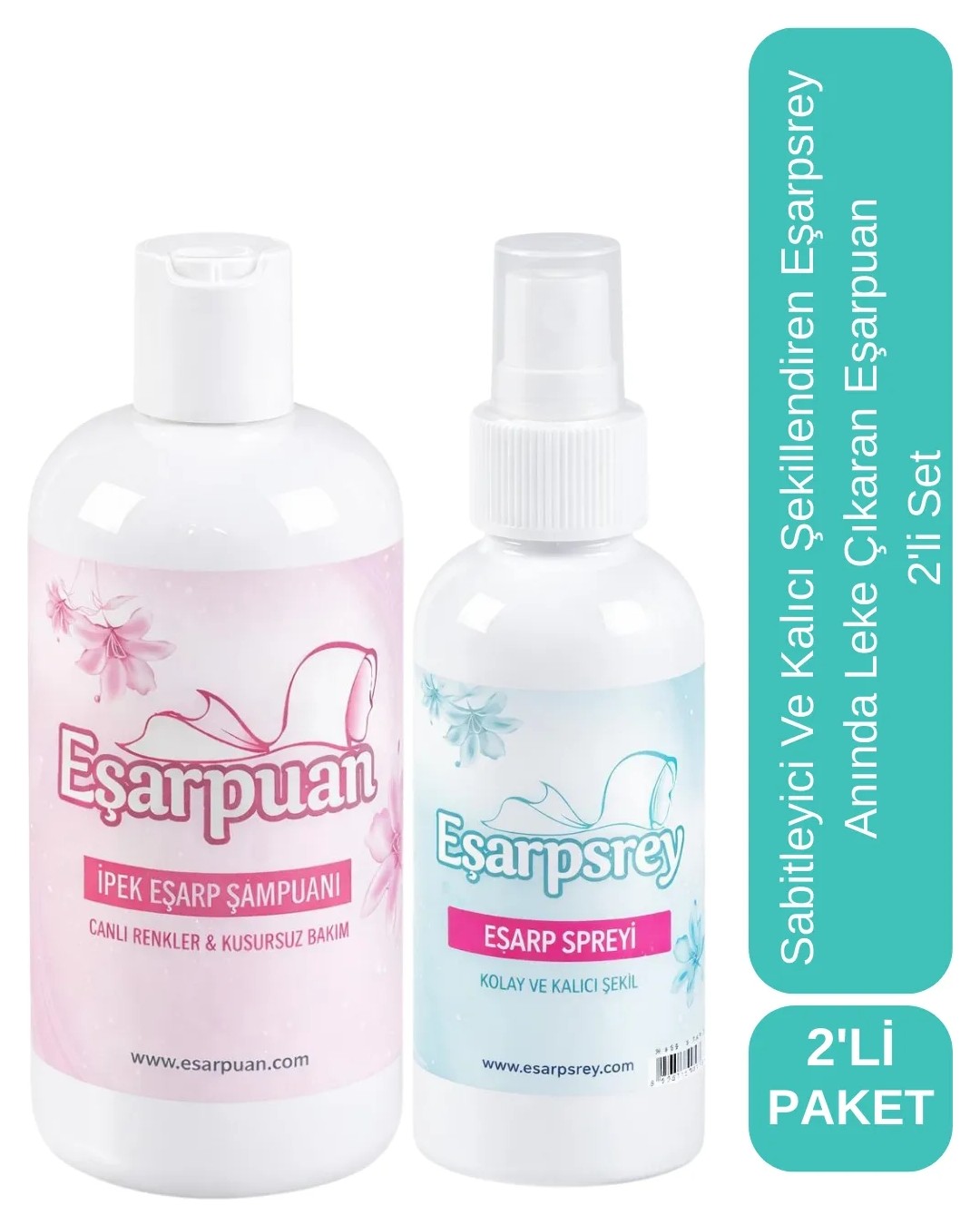 Eşarpuan Axodine Eşarpuan/Eşarpsrey Leke Çıkaran İpek Şal Eşarp Şampuanı ve Anında Sabitleyen Eşarp Spreyi 2'li Paket görsel 6