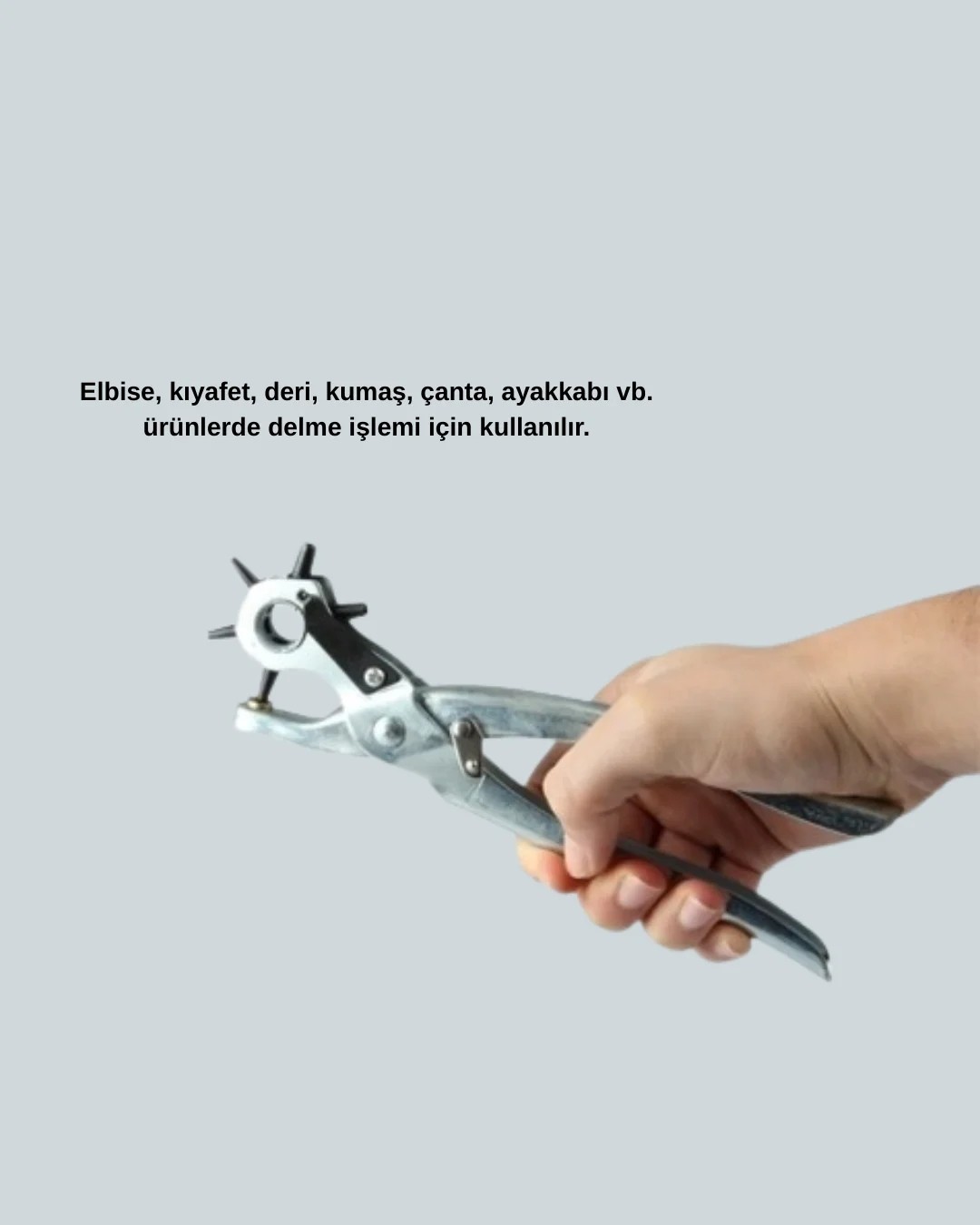 Masa Dostu Metal Gövdeli Ayarlanabilir Deri Delme Pensesi 2.5–5 mm Delik Açma Aracı Tdms-07 görsel 2