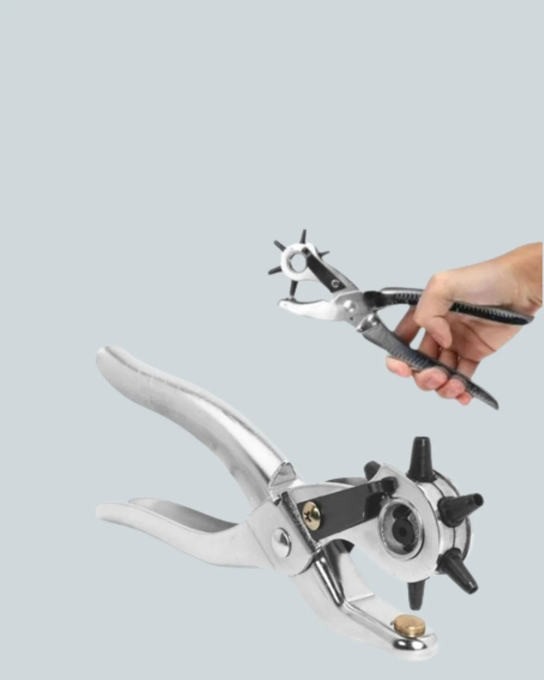 Masa Dostu Metal Gövdeli Ayarlanabilir Deri Delme Pensesi 2.5–5 mm Delik Açma Aracı Tdms-07 görsel 3