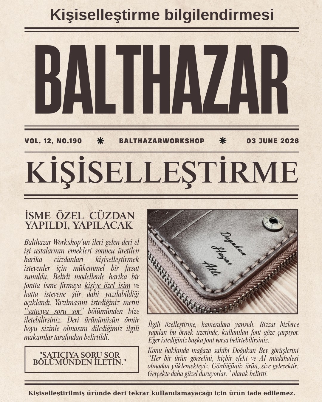 Balthazar Workshop Hakiki Deri El Yapımı Minimalist Erkek Kadın Kartlık Cüzdan (Gael Modeli) görsel 3