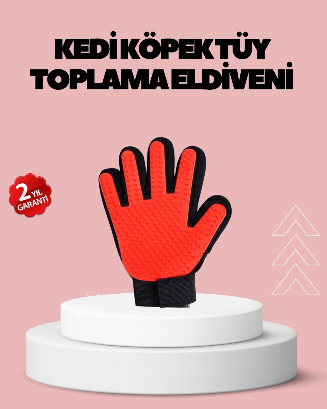 TeknoKapsül Evcil Hayvanlar Için Tüy Dökülme Önleyici Eldiven, Masaj ve Temizlik Için Yumuşak Silikon Uçlu