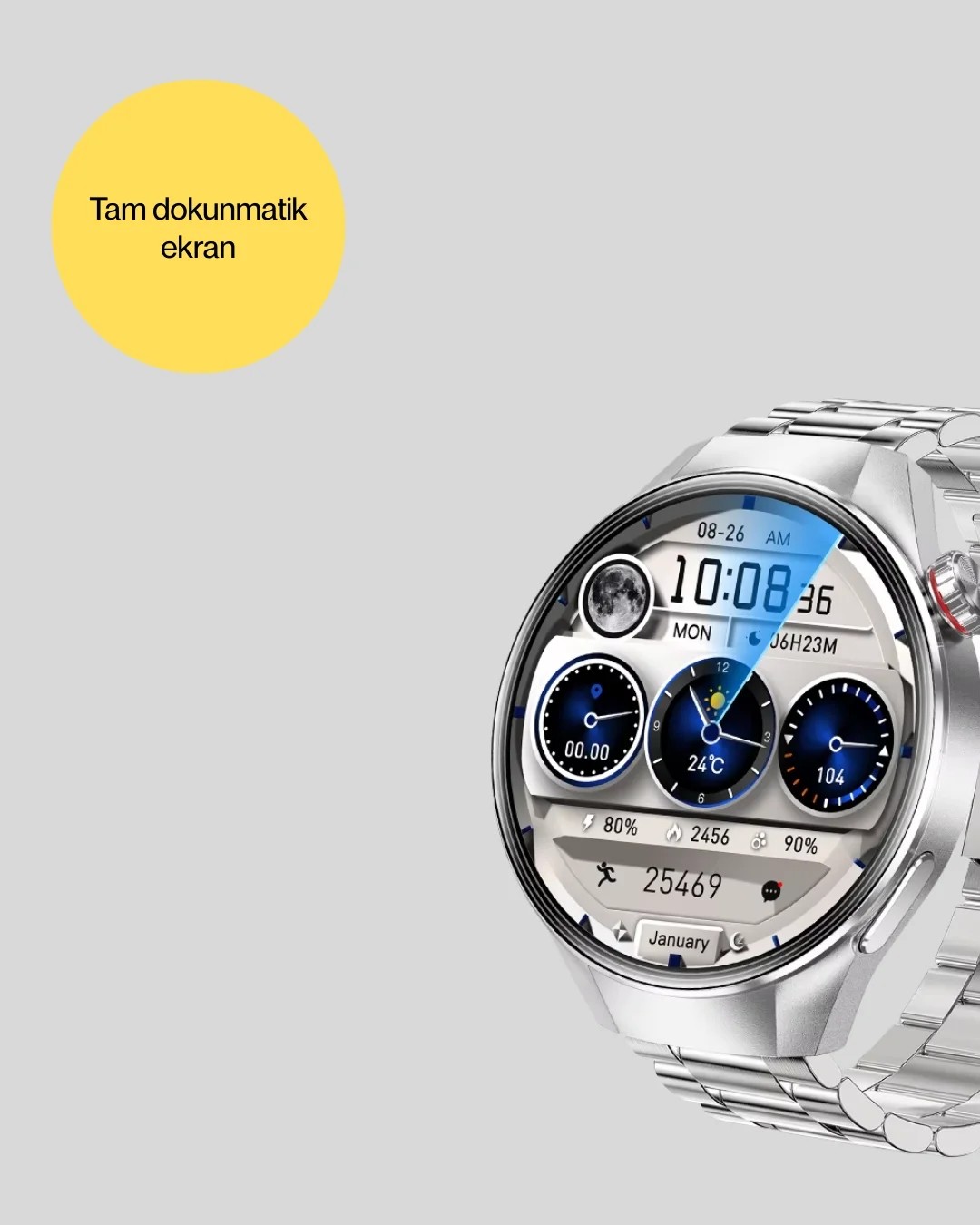 Akıllı Bayi Akıllı Saat Amoled Ekran Bluetooth Aramalı, Nabız, Uyku ve Spor Takipli görsel 5