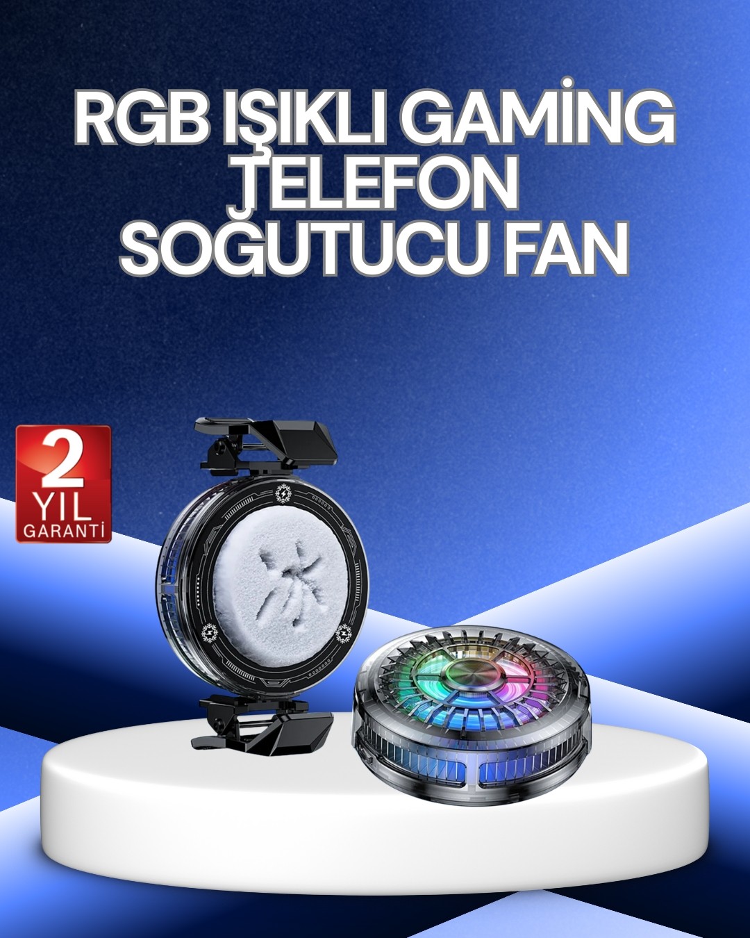 Esranın Dünyası Rgb Işıklı Telefon Soğutucu Fan Gaming Cooler Süper Hızlı Soğutma - Lisinya