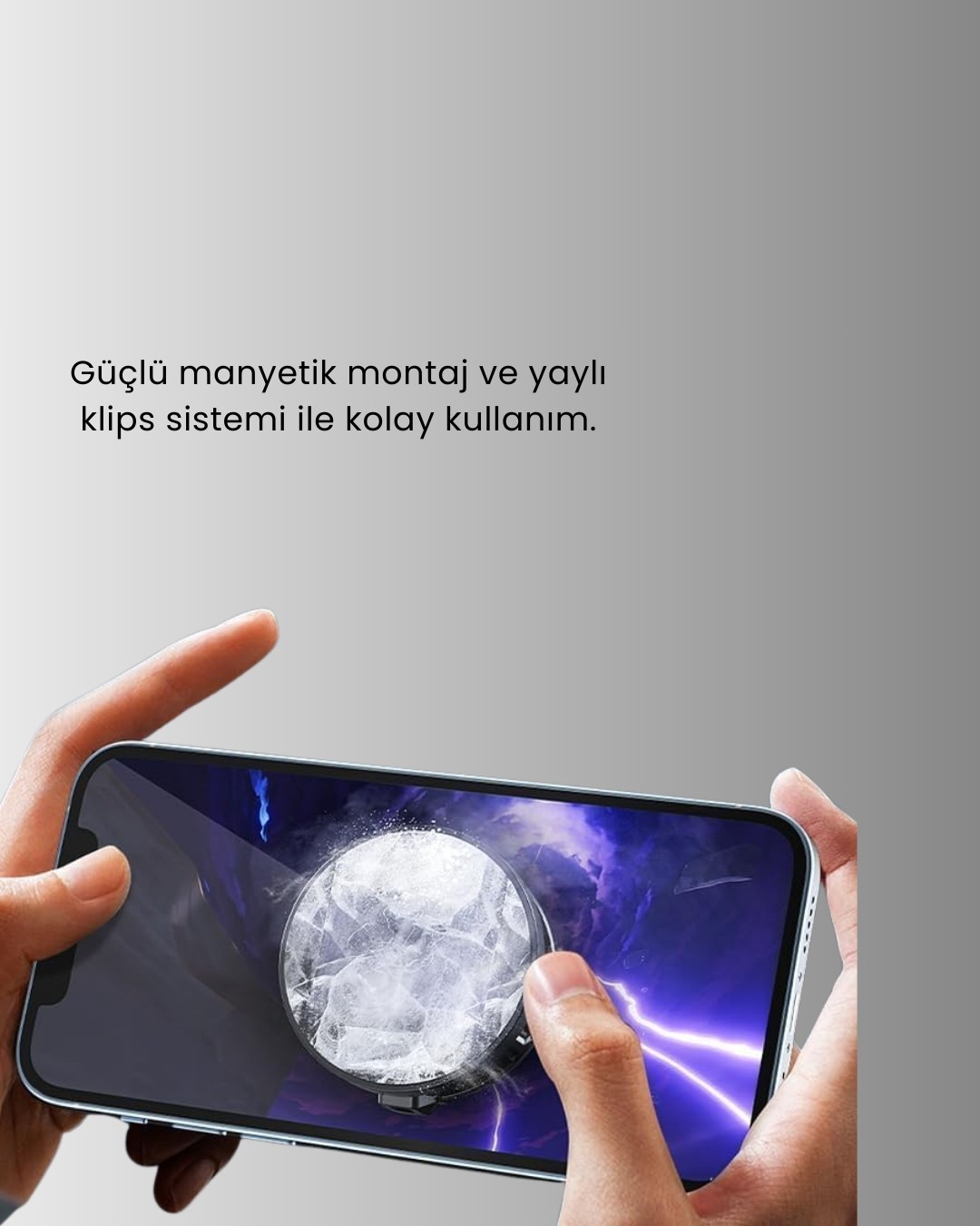 Esranın Dünyası Rgb Işıklı Sessiz Fanlı Telefon Soğutucu - Lisinya görsel 3