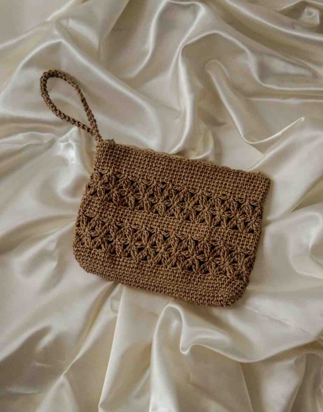 Mihri Shine Mihrishine Şık Clutch Çantası | El Yapımı Örgü Çanta görsel 2