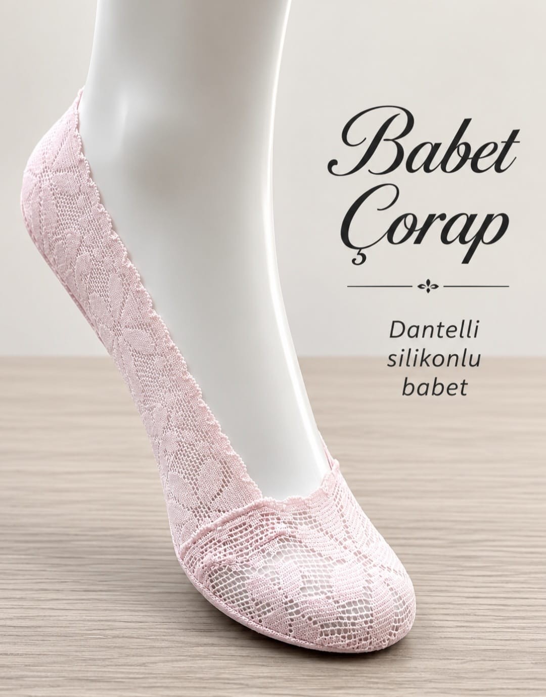 Tarz Babet Çorap Kadın Içi Silikonlu Babet Çorap 3 Lü Set görsel 7