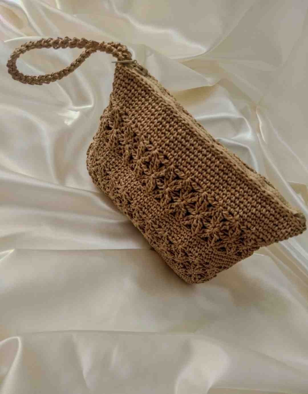 Mihri Shine Mihrishine Şık Clutch Çantası | El Yapımı Örgü Çanta görsel 3