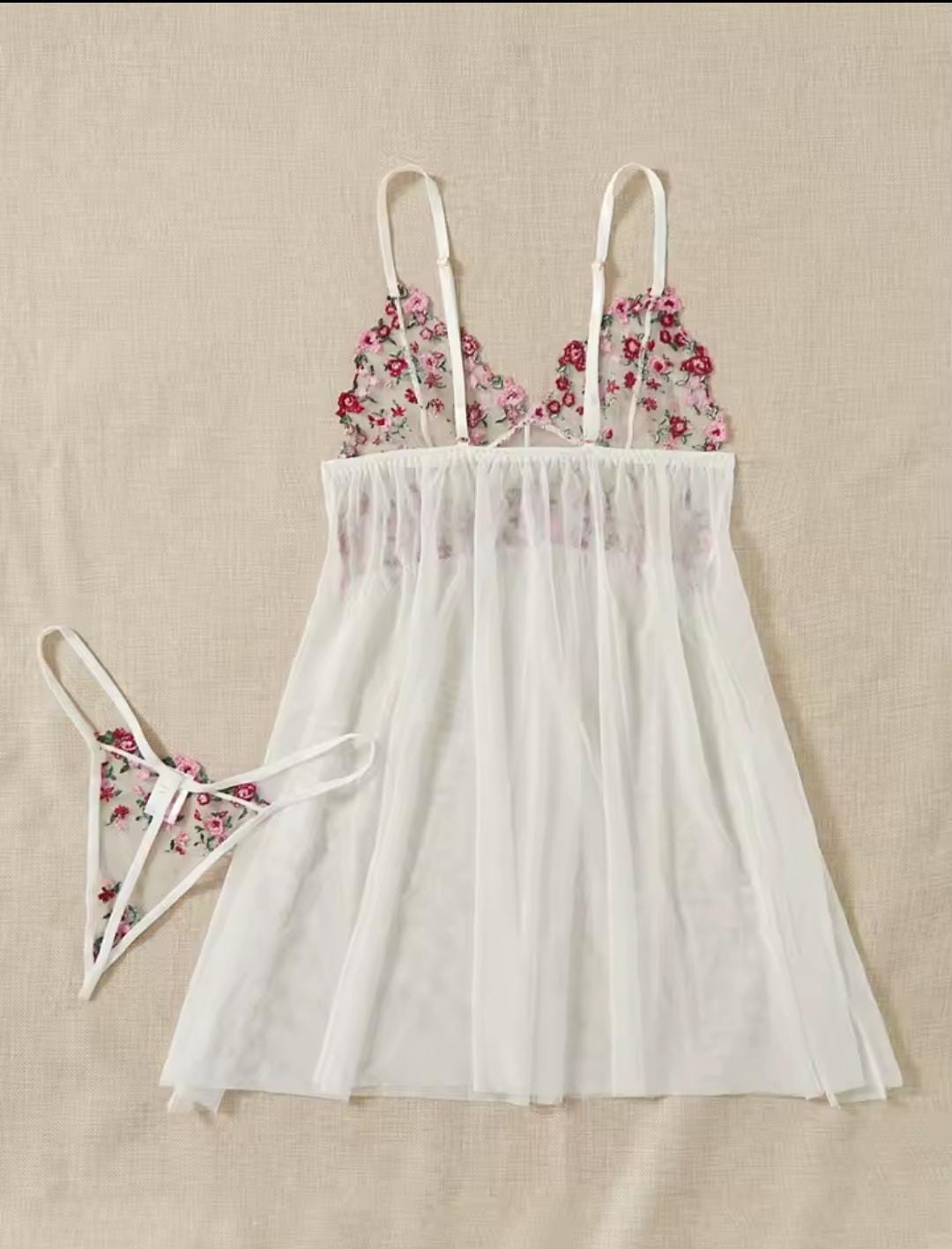 Shein Gecelik, Transparan Gecelik, Tül Gecelik, Iç Çamaşırlı Gecelik, Babydoll, Şık Gece Giyim görsel 2