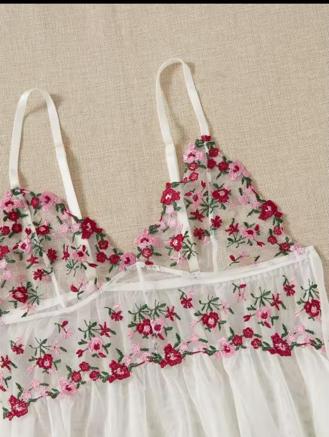 Shein Gecelik, Transparan Gecelik, Tül Gecelik, Iç Çamaşırlı Gecelik, Babydoll, Şık Gece Giyim görsel 5