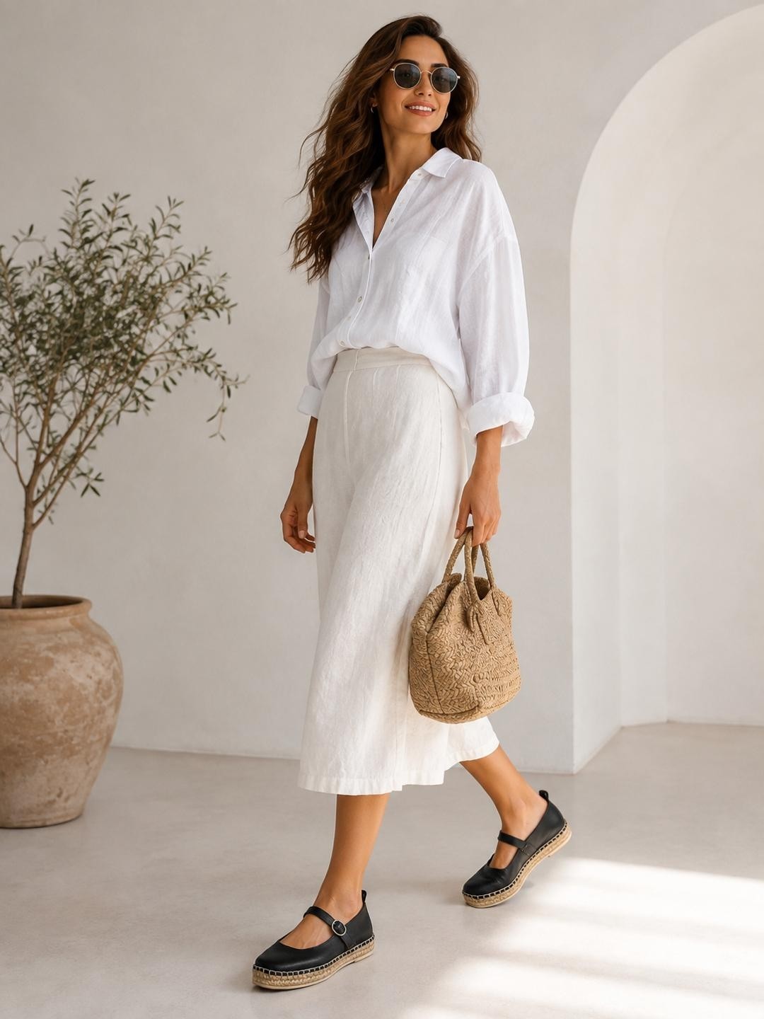 Butik Noble Shoes Hakiki Deri Siyah Kadın Espadril Babet görsel 4