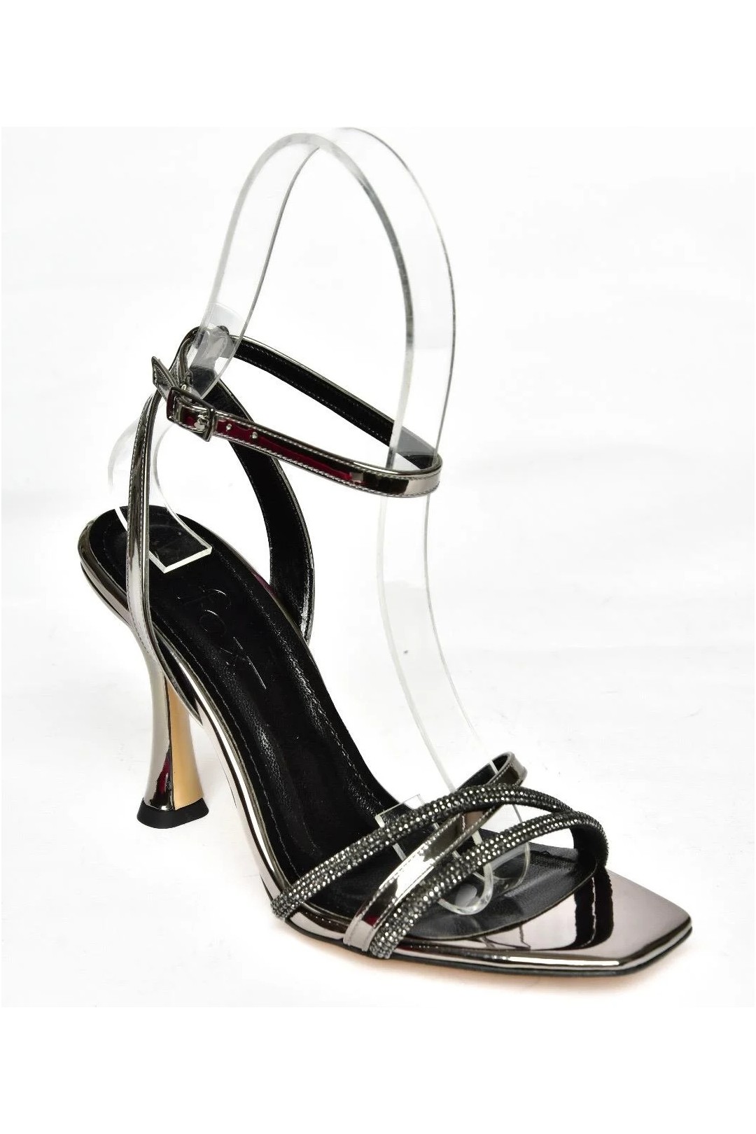 Fox Shoes S569812534 Platin Ayna Kadın Abiye Ayakkabı görsel 8
