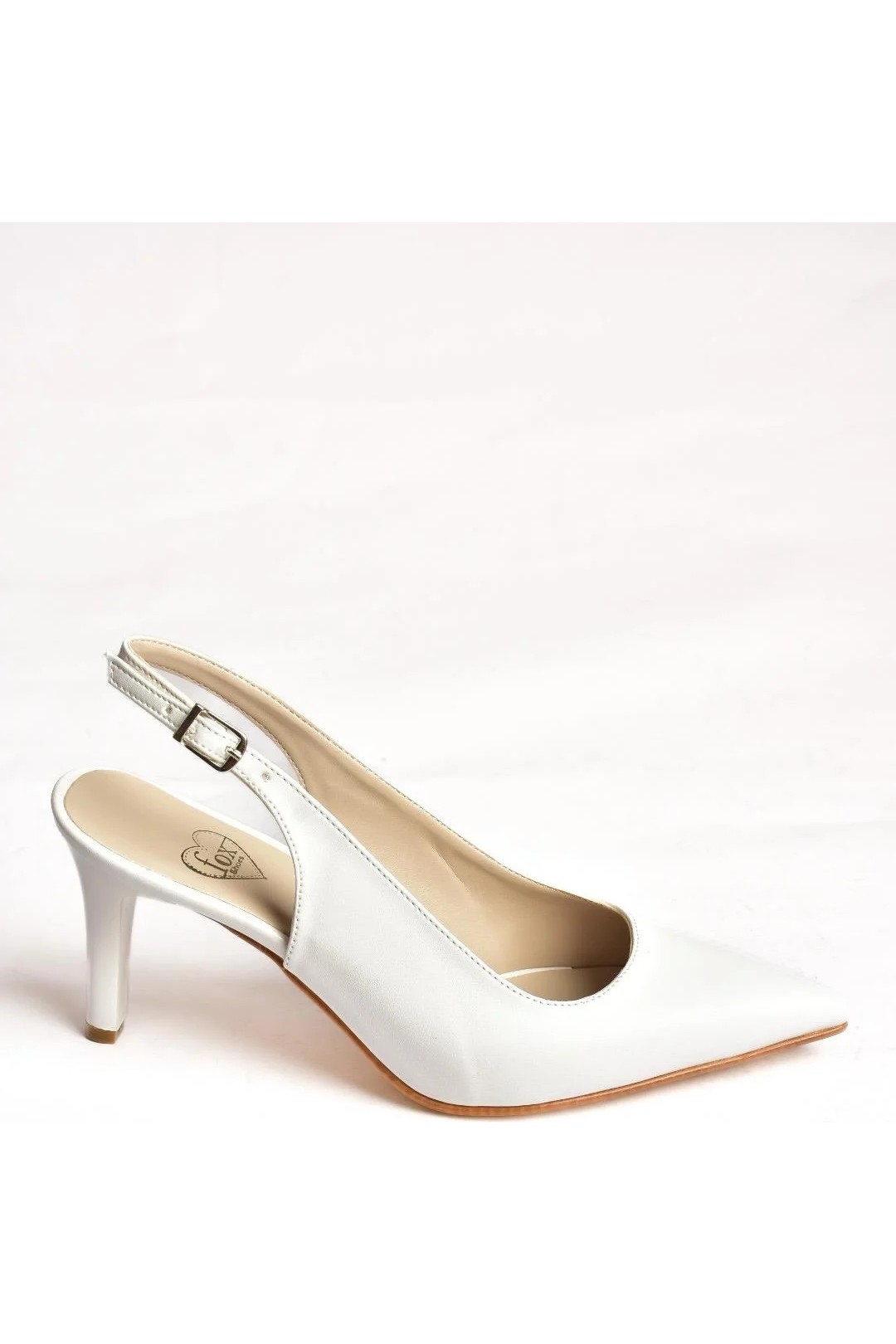 Fox Shoes S654071709 Beyaz Ince Topuklu Kadın Ayakkabı görsel 6