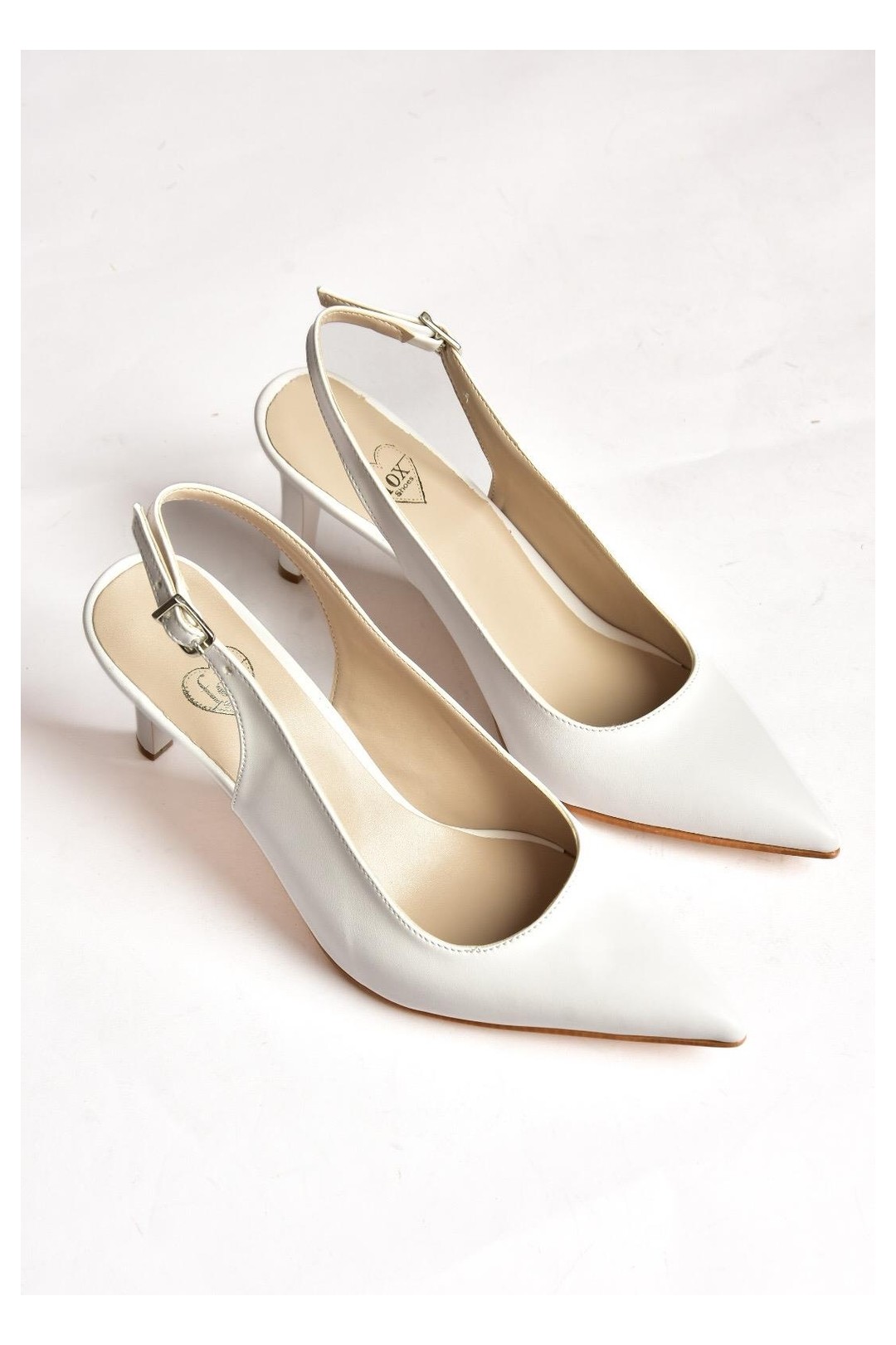 Fox Shoes S654071709 Beyaz Ince Topuklu Kadın Ayakkabı görsel 7