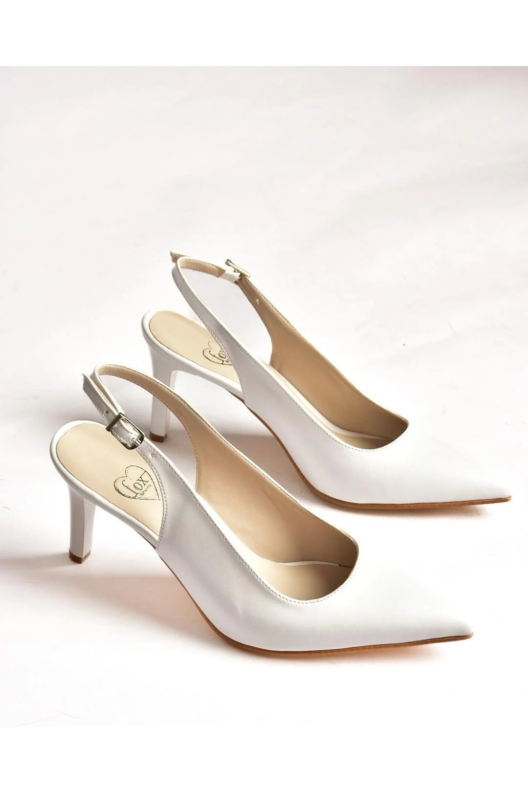 Fox Shoes S654071709 Beyaz Ince Topuklu Kadın Ayakkabı görsel 8