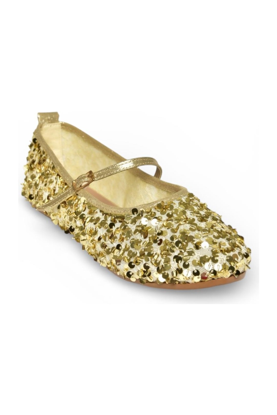 Fox Shoes Y250322040 Gümüş Kumaş Pullu Kadın Babet görsel 5