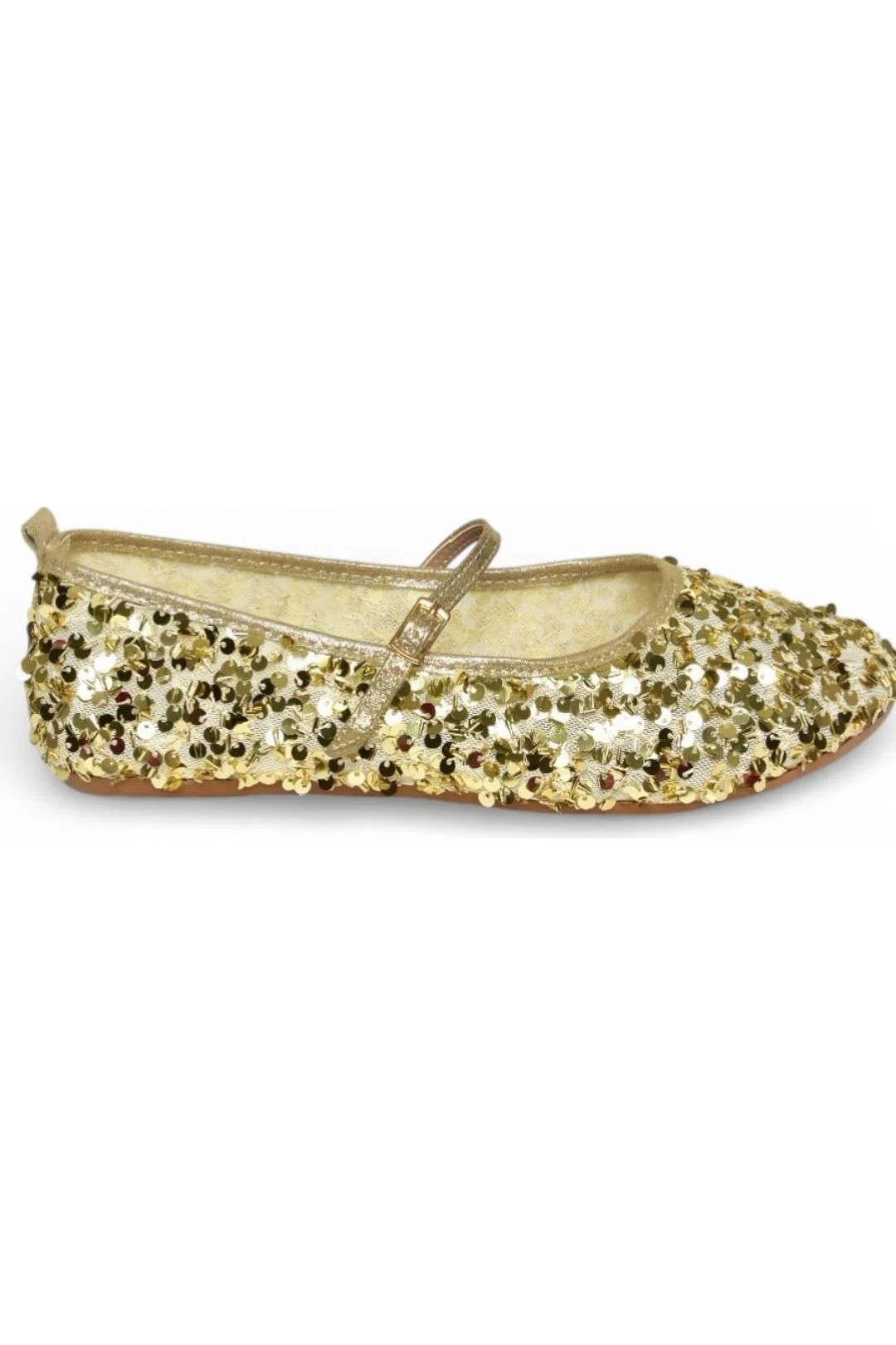 Fox Shoes Y250322040 Gümüş Kumaş Pullu Kadın Babet görsel 6