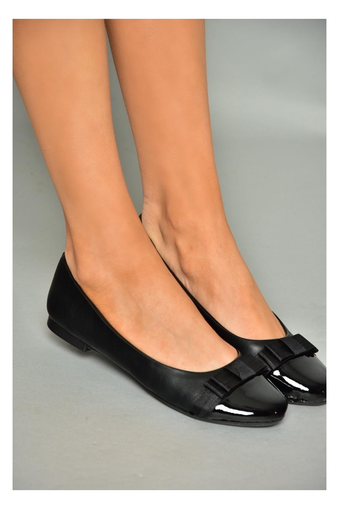 Fox Shoes Siyah Kadın Babet Suni Deri Düz Taban Günlük Kullanım İçin Rahat Ayakkabı D726019509 görsel 7