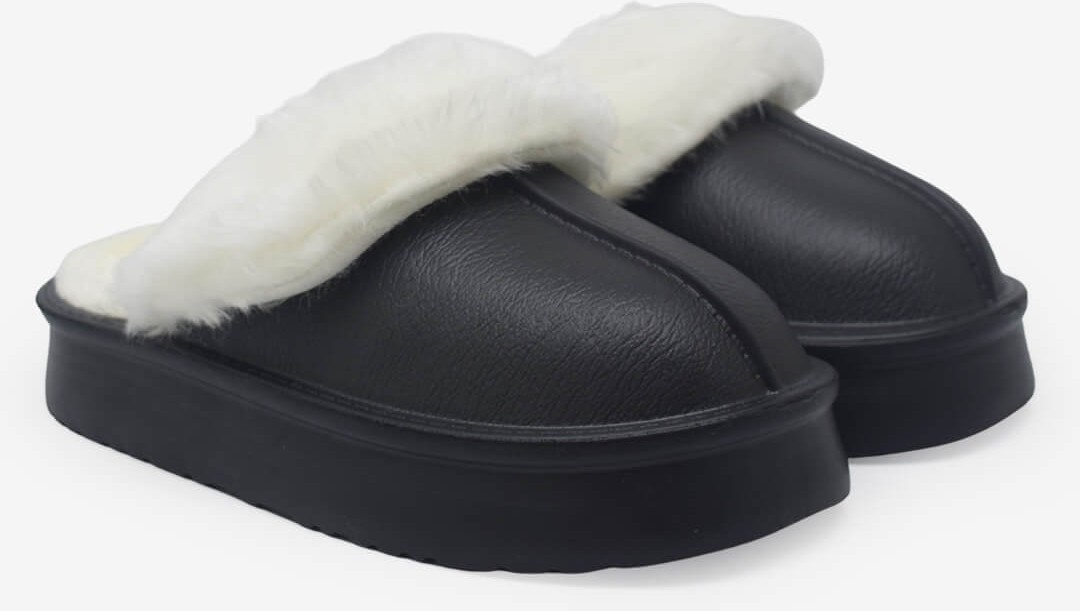 Pierre Cardin Kadın Peluşlu Ev Terliği Siyah PC-55332 görsel 2