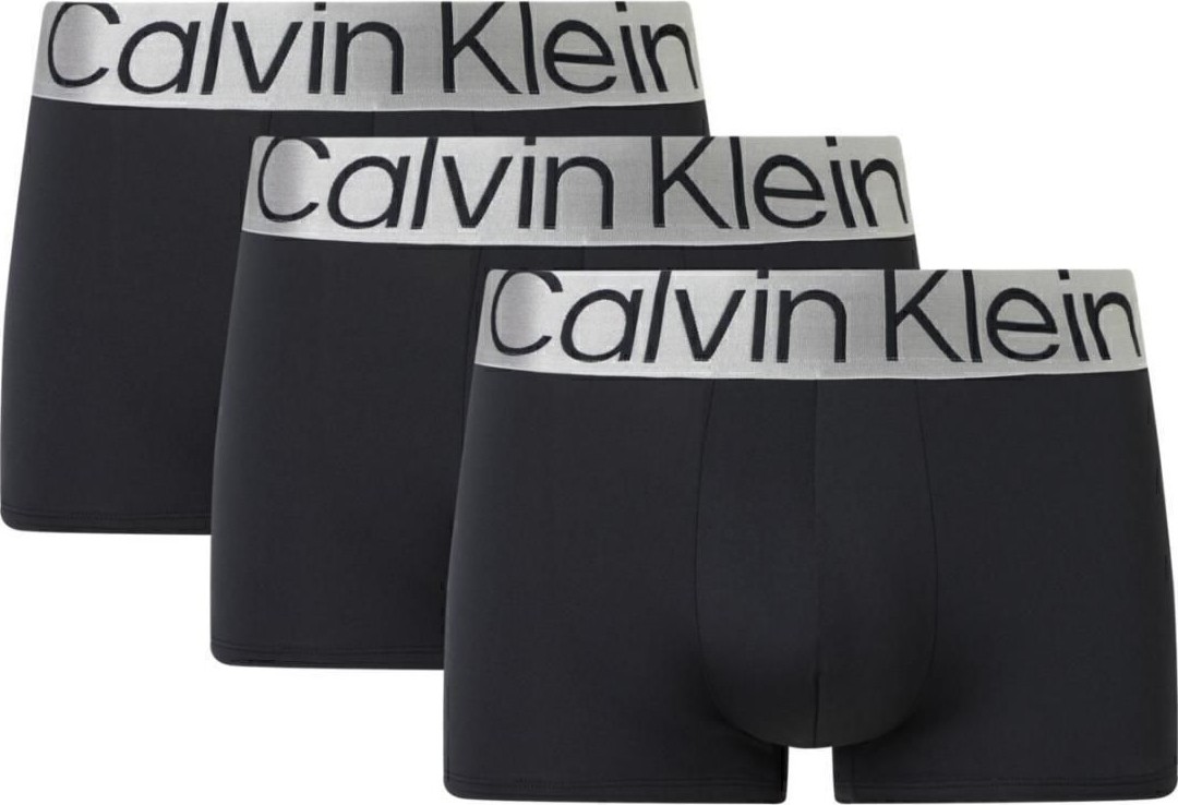 Calvin Klein Erkek 3'lü Trunk Boxer Seti Siyah Konforlu Paça Tipi Düşük Bel görsel 4