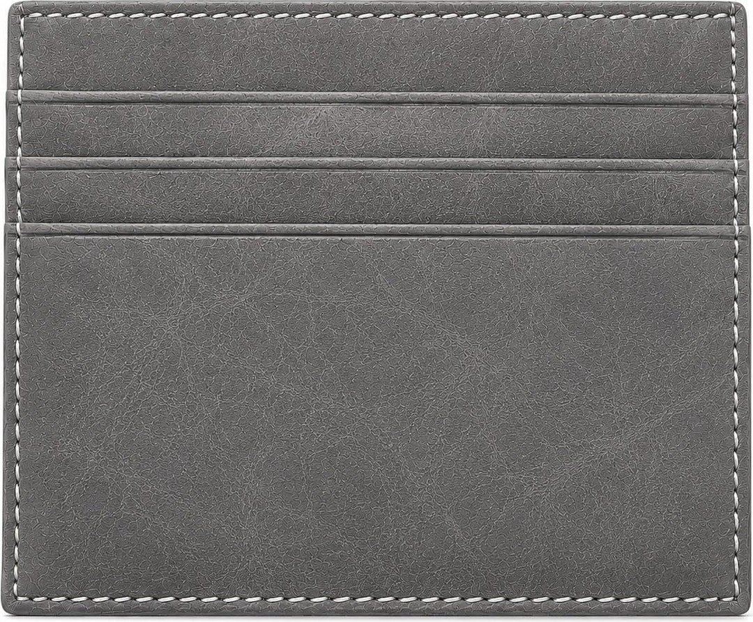 1001 Hakiki Deri Kartlık Cüzdan Erkek, El Yapımı Slim Minimalist Tasarım, 7 Kart Bölmeli & Or