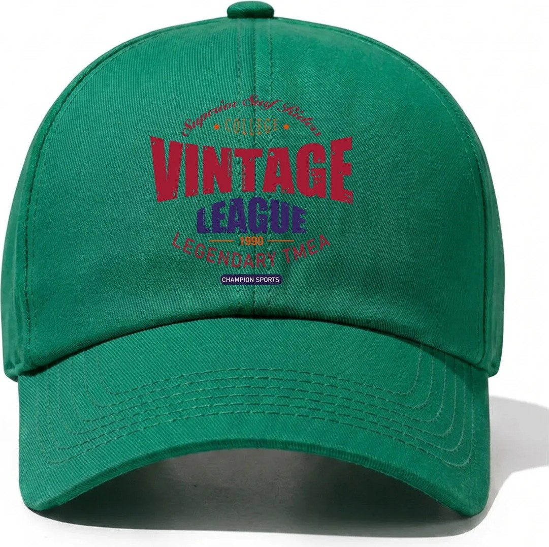 L'eivor Vintage League Baskılı Çıt Çıtlı Şapka görsel 7