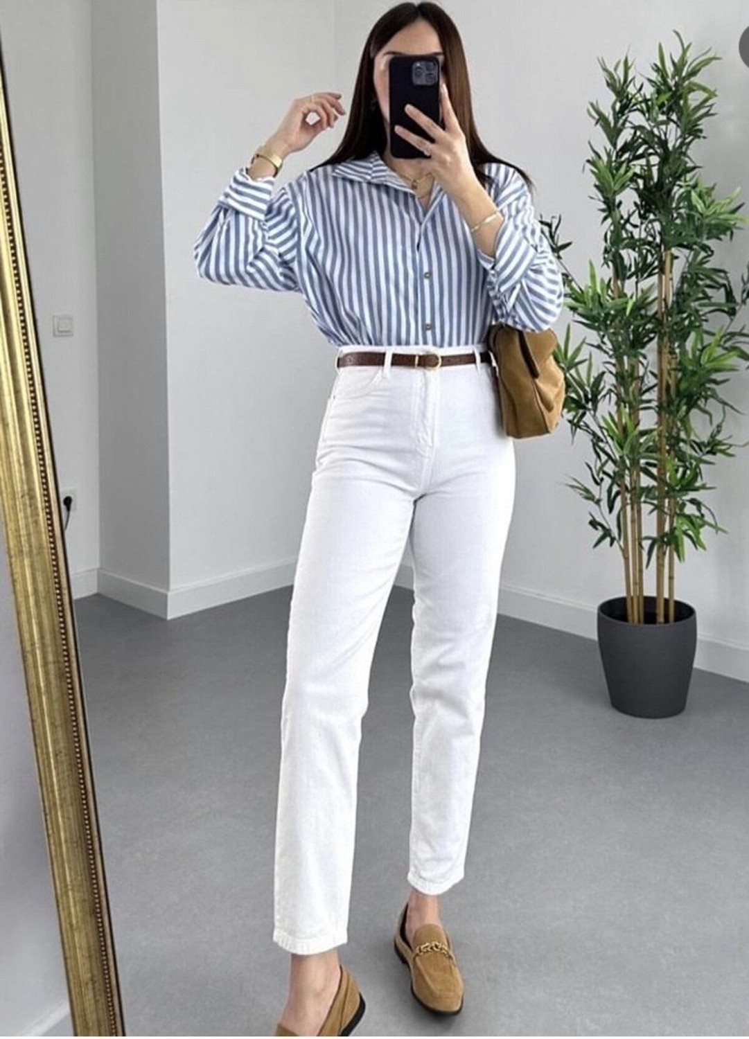 ByCukurovaFrango Mona Beyaz Mom Jean Kadın Boyfriend Yüksek Bel Likralı Kot Pantolon görsel 6