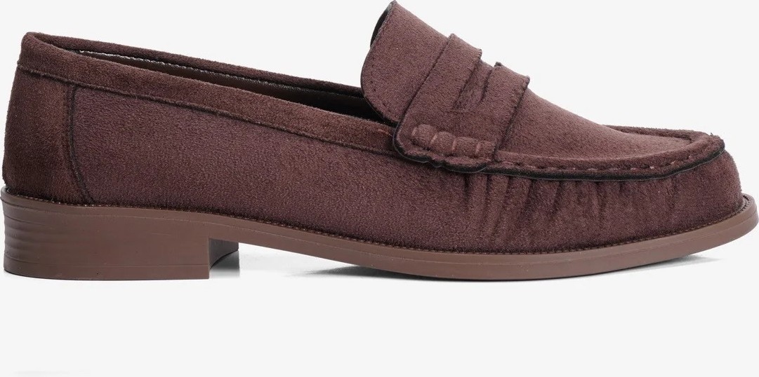 Mubiano Kadın Süet Loafer Büzgü Detaylı Bantlı Günlük Ayakkabı Wells Kahverengi görsel 7
