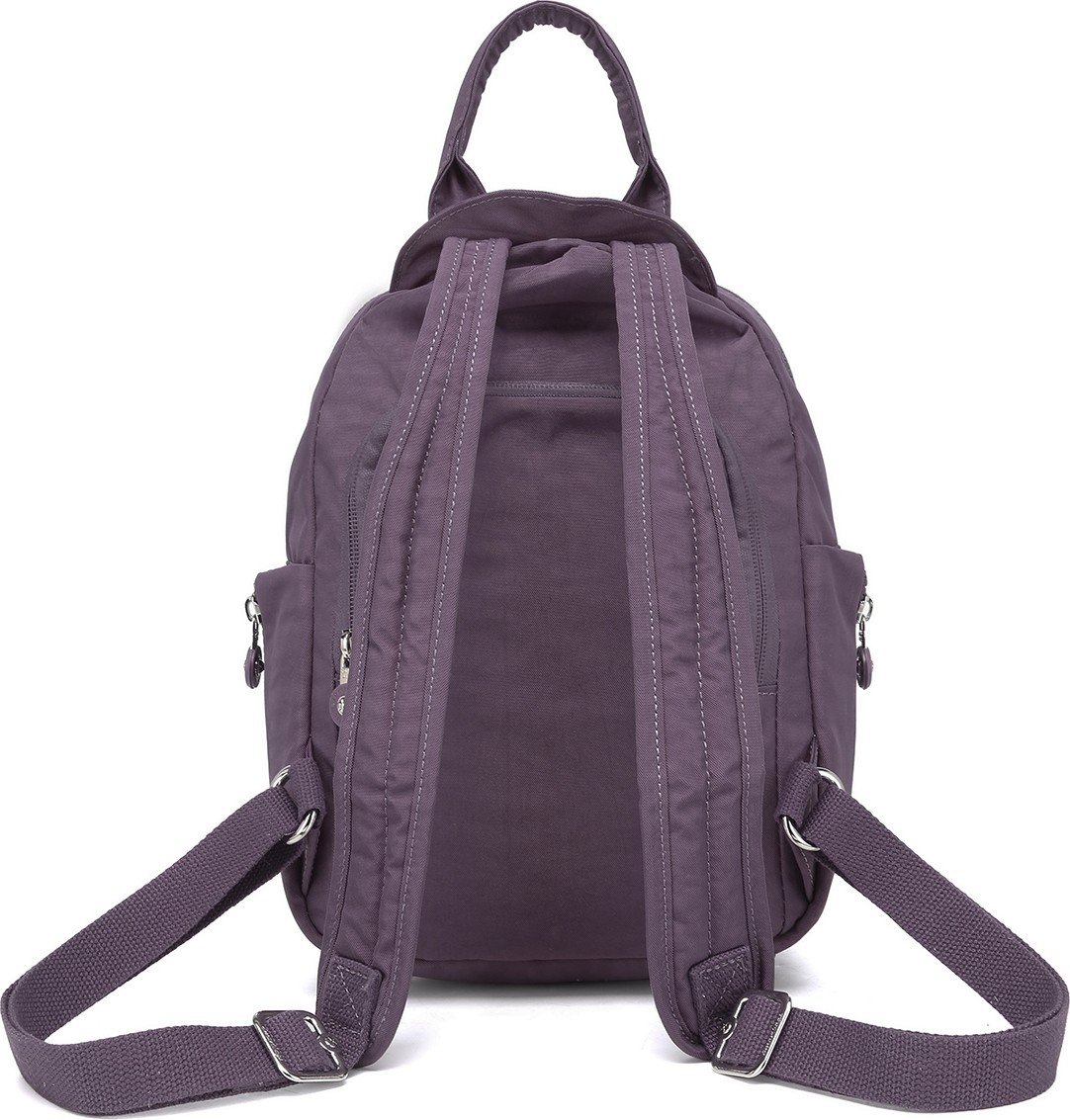 Smart Bags Günlük Küçük Boy Su Geçirmez Krınkıl Kumaş Kadın Sırt Çantası Mürdüm görsel 3