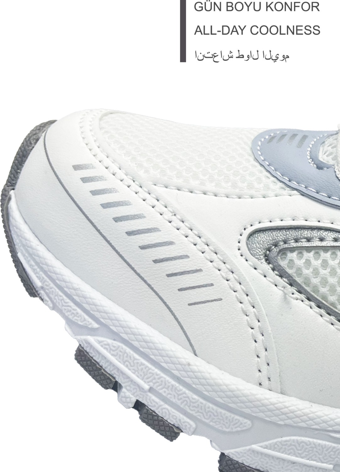 Devida Kadın Beyaz Spor Ayakkabı Günlük Rahat Air Taban Sneaker N110 görsel 4