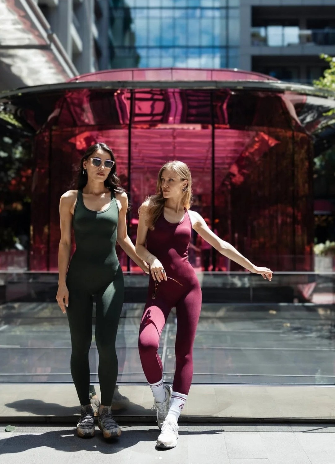 Formactive 1850 Kadın Push Up Askılı Dikişsiz Spor Tulum - Çapraz Sırt Detaylı Spor Yoga Pilates Taytı, Haki XS-S görsel 3