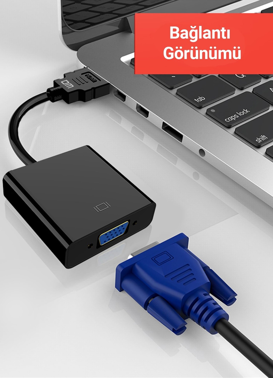 Aesco Dm CHB020 HDMI To VGA Dişi Çevirici Adaptör Siyah görsel 4