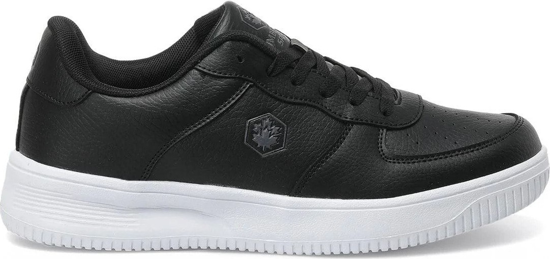 Lumberjack Fınster Unisex Siyah-Beyaz Sneaker Suni Deri Düz Tabanlı Konforlu Ayakkabı görsel 2