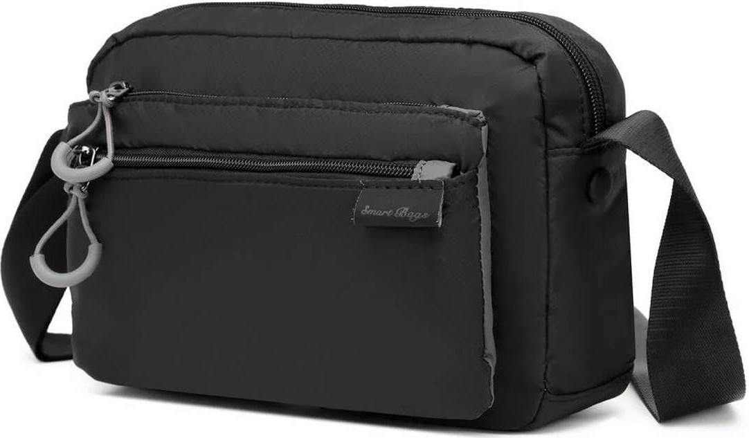 Smart Bags Ekstra Hafif Kumaş Postacı Çantası BC 3148 - Siyah görsel 3