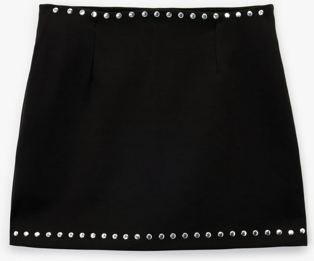 Die Grup Slim Fit Metal Aksesuar Detaylı Mini Şort Etek görsel 4