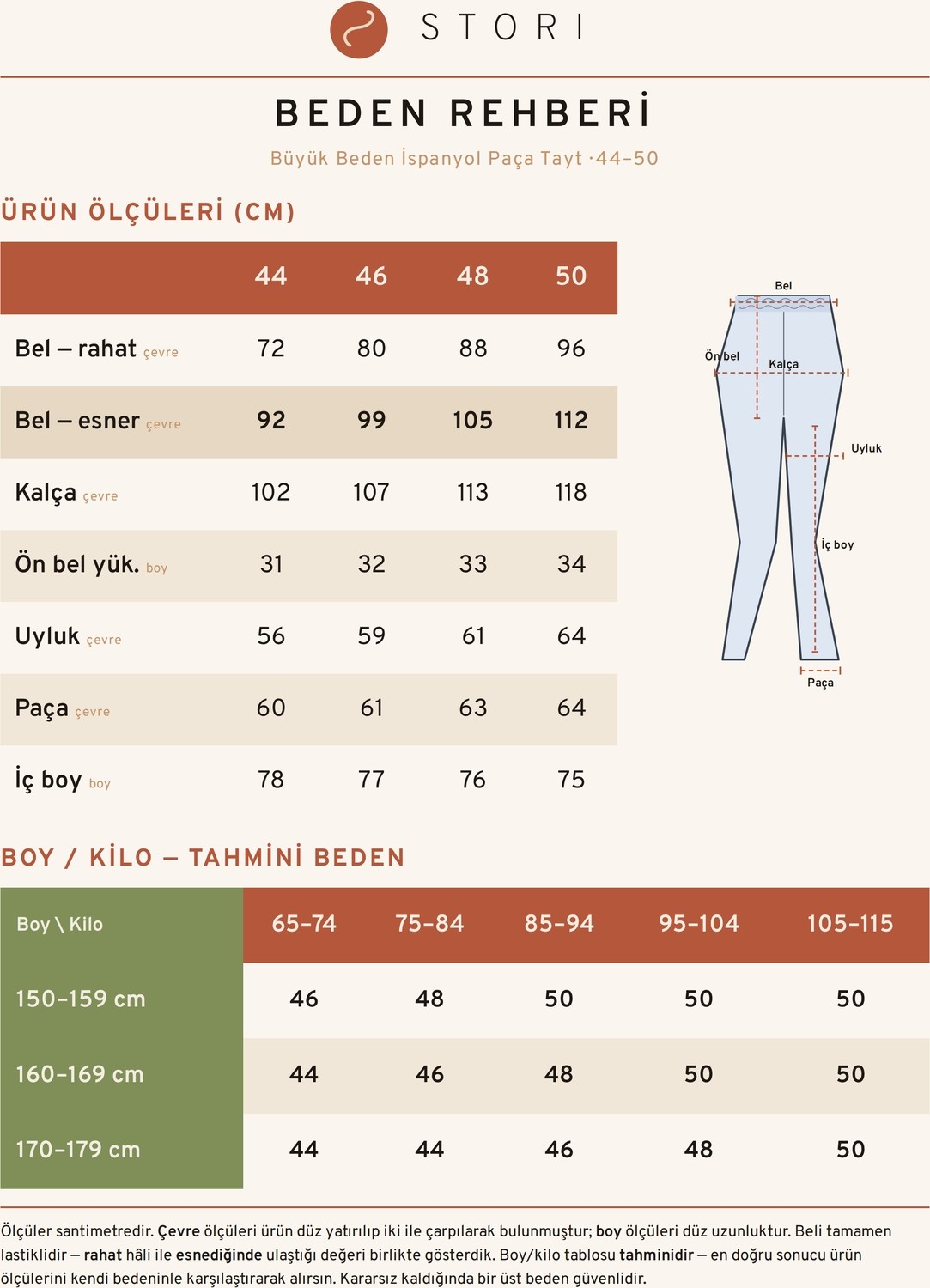 Stori Kadın Büyük Beden Ispanyol Paça Tayt Pantolon Yüksek Bel Lastikli Siyah görsel 2