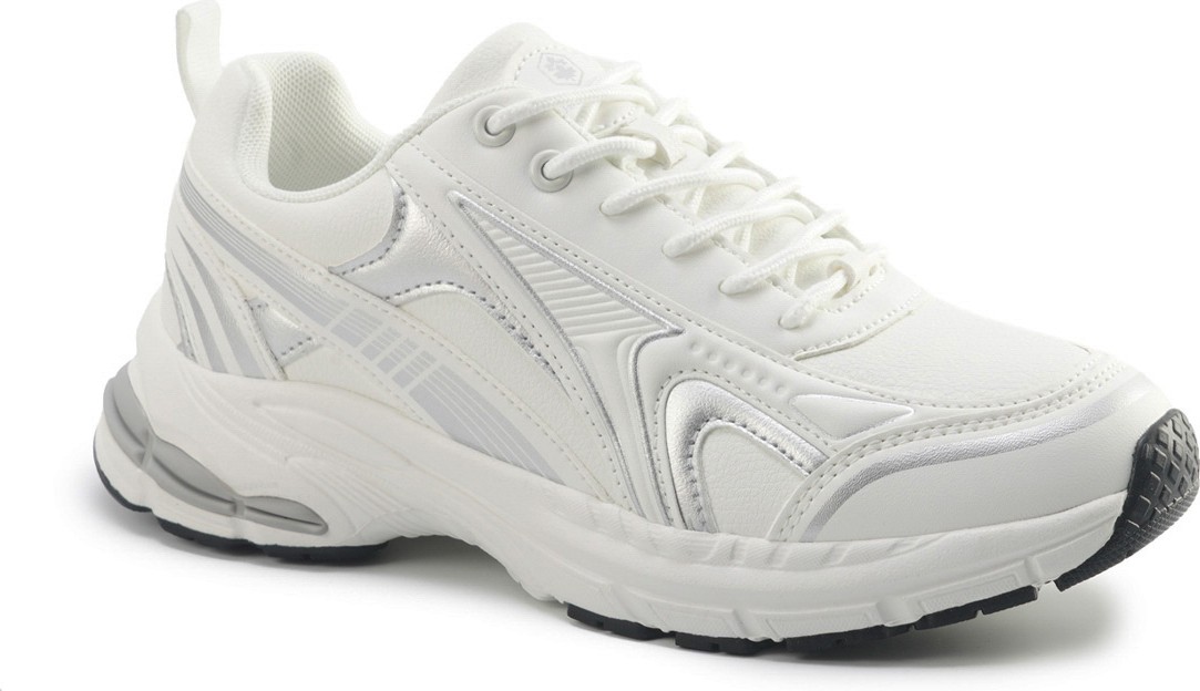 Lumberjack A102021813 5W Enno 5PR Kadın Klasik Sneaker Beyaz - Gri görsel 7