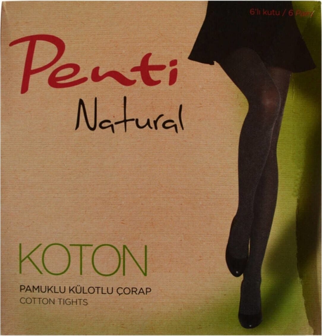 Bonbonetti Kadın Siyah 3lü Paket Doğal Naturel Koton Pamuklu Külotlu Çorap görsel 2