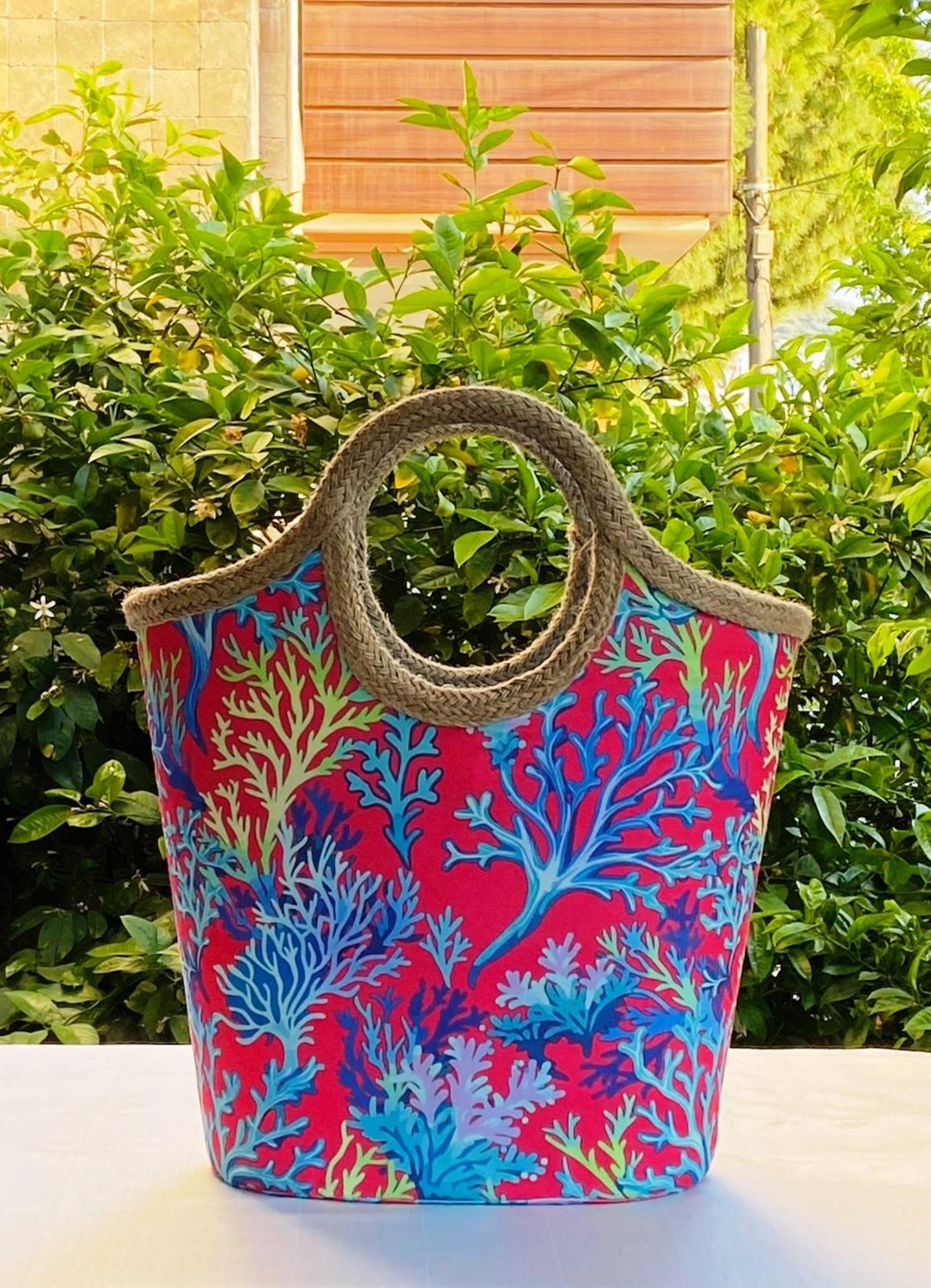 Çanta Tasarımcısı Plaj Bags Plaj Çantası Rengarenk Mercan görsel 5