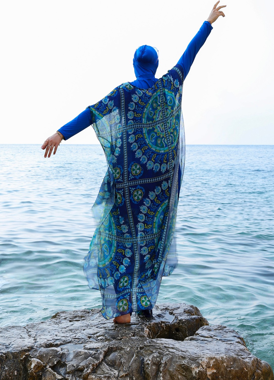 Remsa Mayo Mayo Üzerine Tek Pareo Kaftan 900-301-P görsel 4