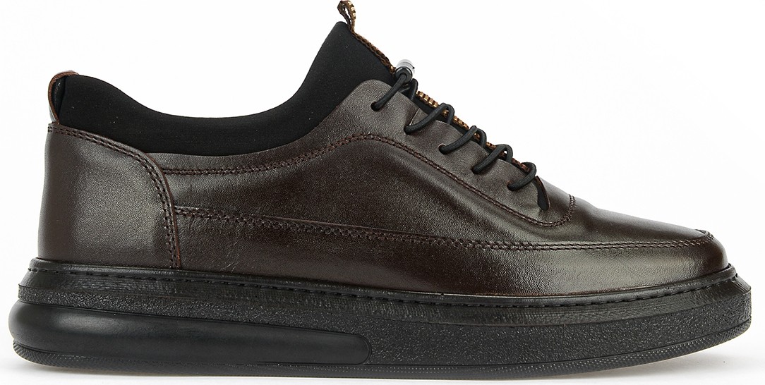 Ziya , Erkek Hakiki Deri Sneaker 163423Z88 Siyah görsel 6