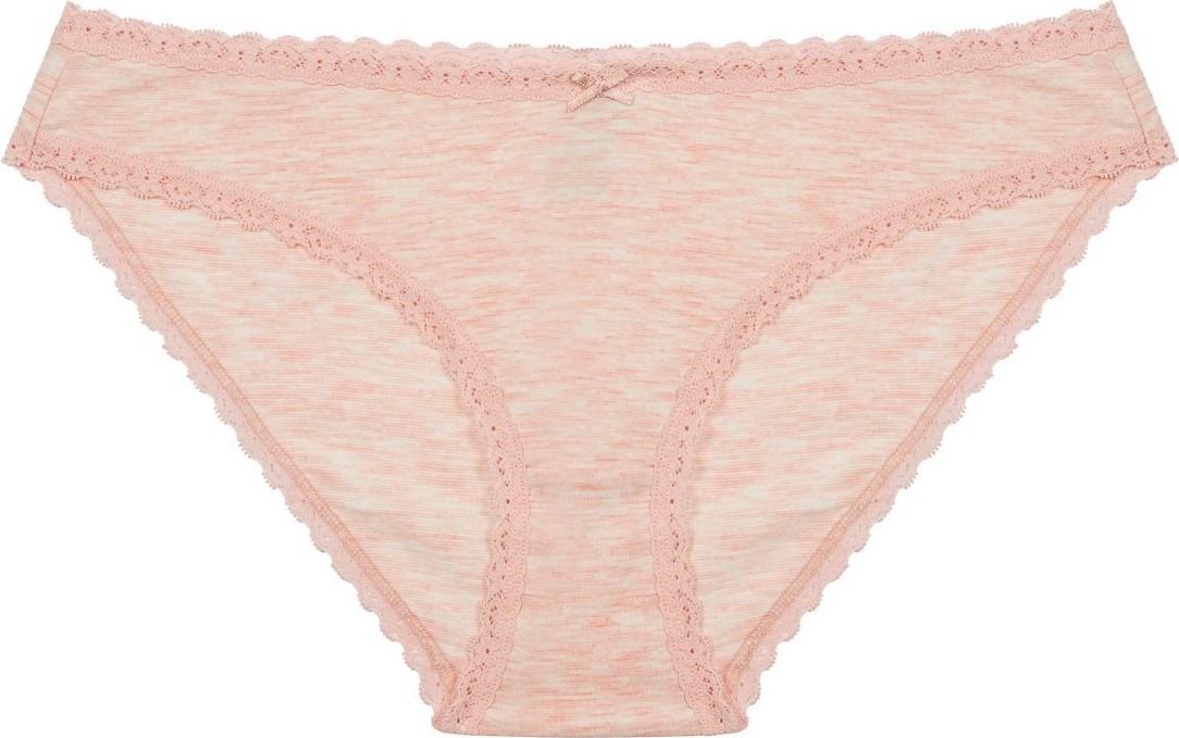 Penti Daily Lace 3'lü Pamuklu Bej Slip Külot görsel 5