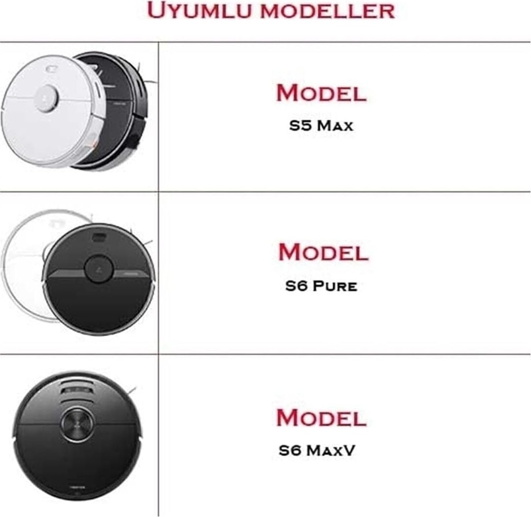 OEM Roborock S5 Max /s6 Maxv/ S6 Pure ile ile Uyumlu 6 Parça Set görsel 3