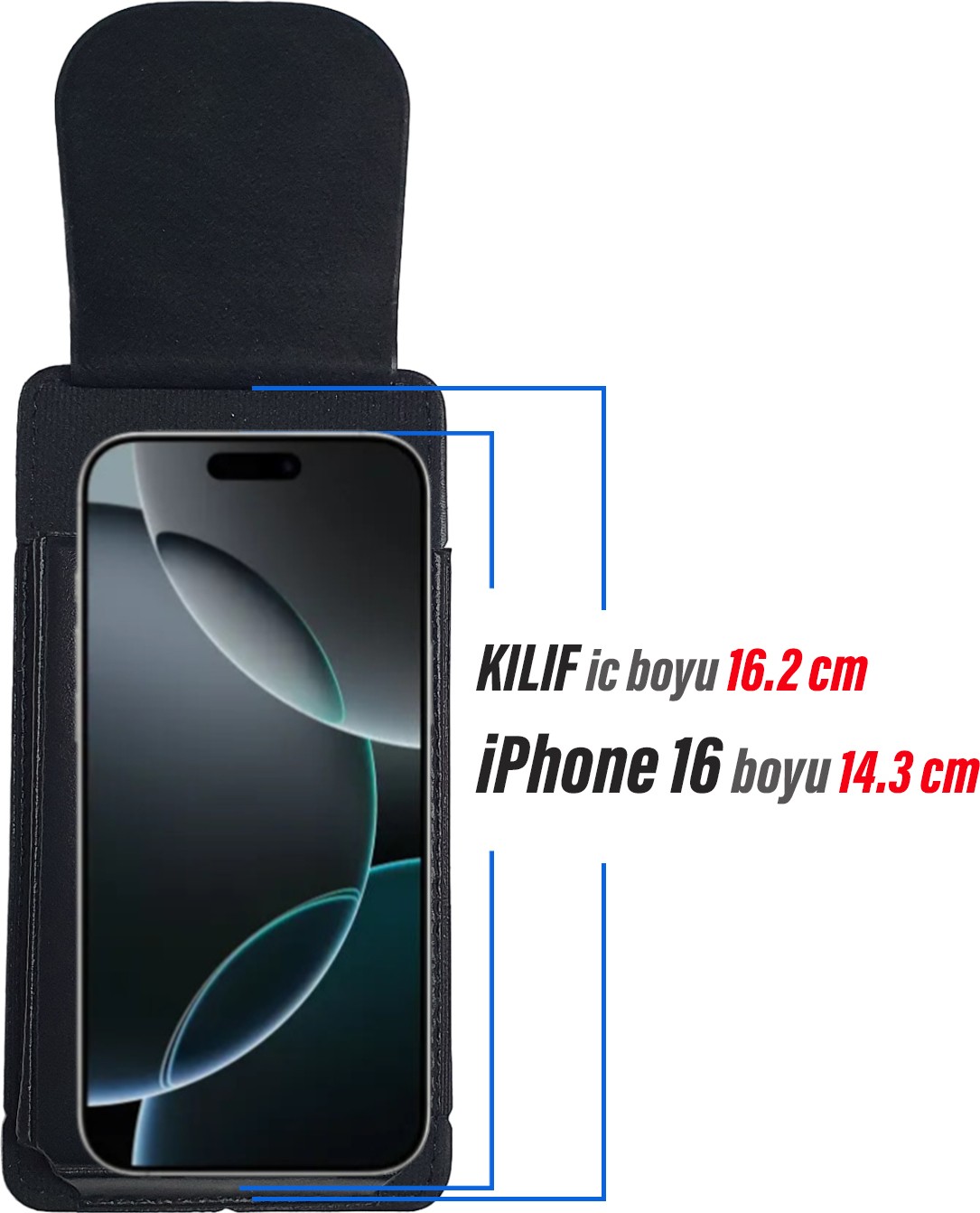Exenar iPhone 16 Kemer Kılıf - Bel Kemer Kılıfı Kapaklı görsel 2